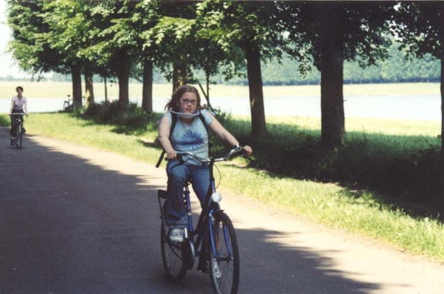 Biking around the lake at Versailles