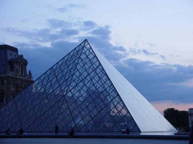 Biking around the Louvre at night was one of our coolest experiences in Paris