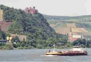A Barge on the Rhine River