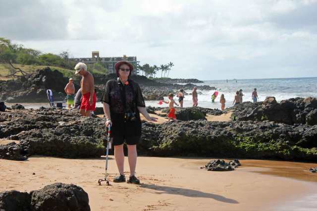 The Kid discovered many bits of polished lava and shells that she hopes to incorporate into her jewellery designs.